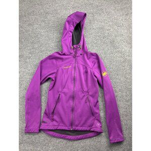 Mammut Sof Tech Jacket Women's XS Pink Full Zip Hooded Softshell Pockets